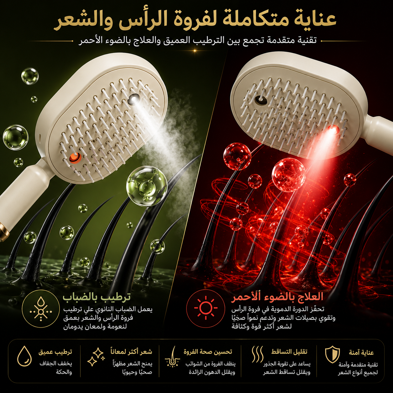 فرشاة البخار الذكية للعناية بالشعر