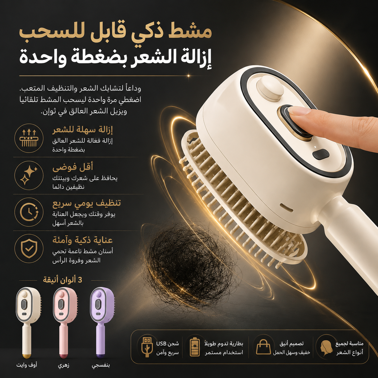 فرشاة البخار الذكية للعناية بالشعر